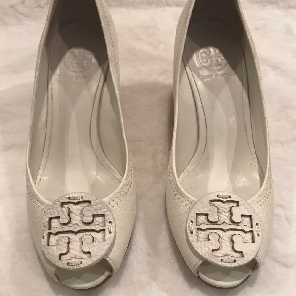 Tory Burch Open Toe Wedges